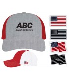 Richardson Snapback Trucker Cap "with" USA Flag LW112F