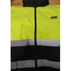 Wind & Water Proof, Insulated, Hiviz Rain Bomber Jacket  O-LWHVZJKT - Tall