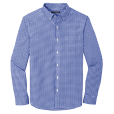Men's Long Sleeve Gingham Easy Care Dress Shirt LWW644 Men's Long Sleeve Gingham Easy Care Dress Shirt LWW644