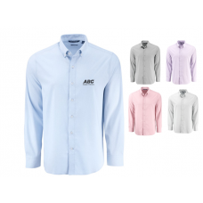 Cutter & Buck Men's Skyline End on End Recycled Long Sleeve Dress Shirt LWMCW00240