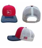Stocked Trucker Mesh USA Flag Cap - OLWFC Red/White/Blue