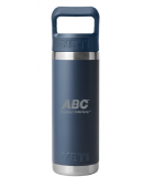 YETI Rambler 18oz Water Bottle with Color-Matched Straw Cap WBLWYTR18CSB