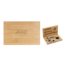 4 Piece Bamboo Wine Gift Set HBLW1033-80